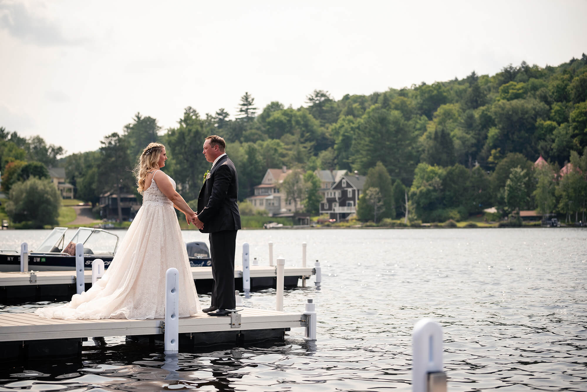 Bride and Groom on the Dock