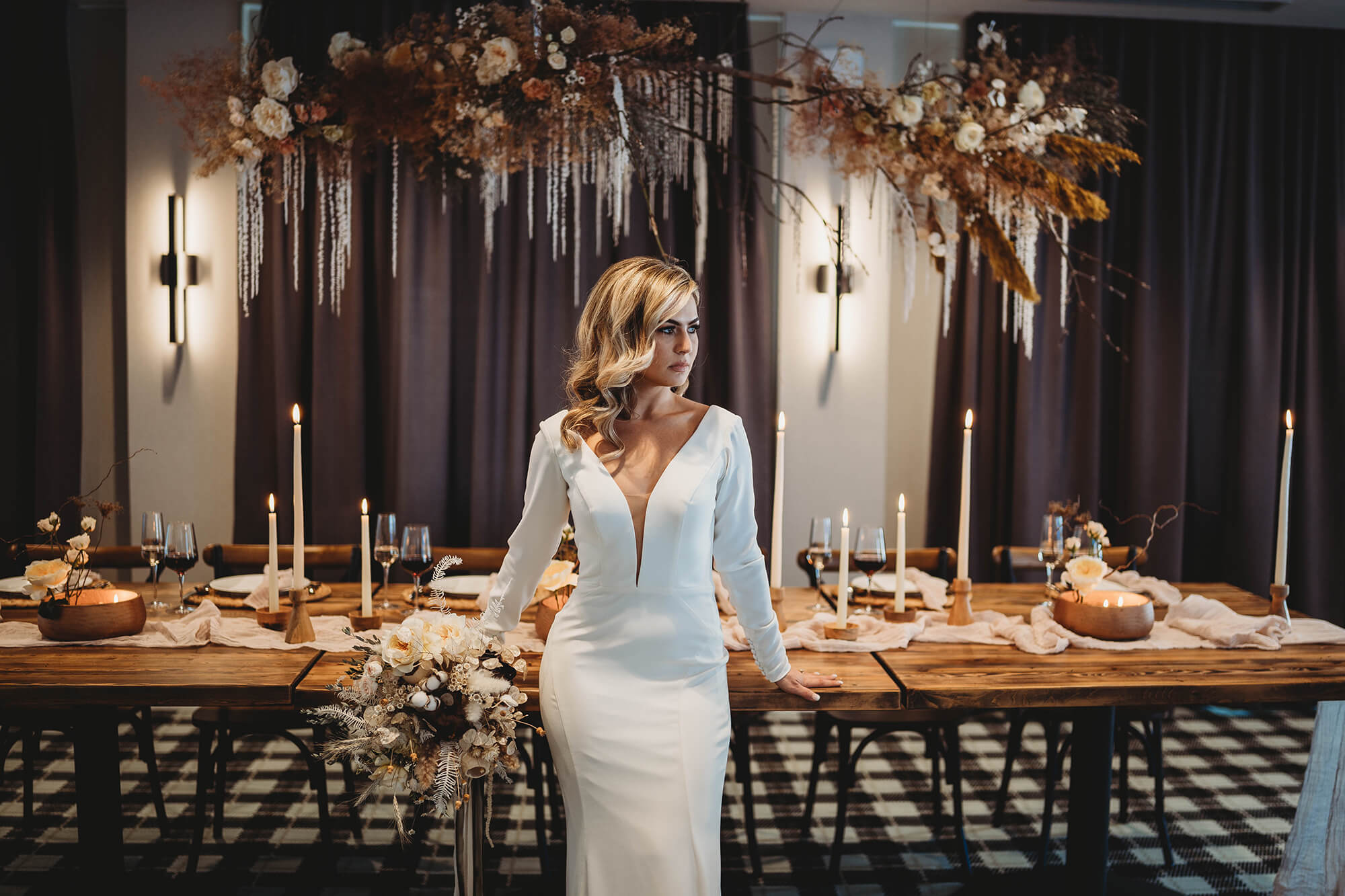 Bride by Reception Dining Table